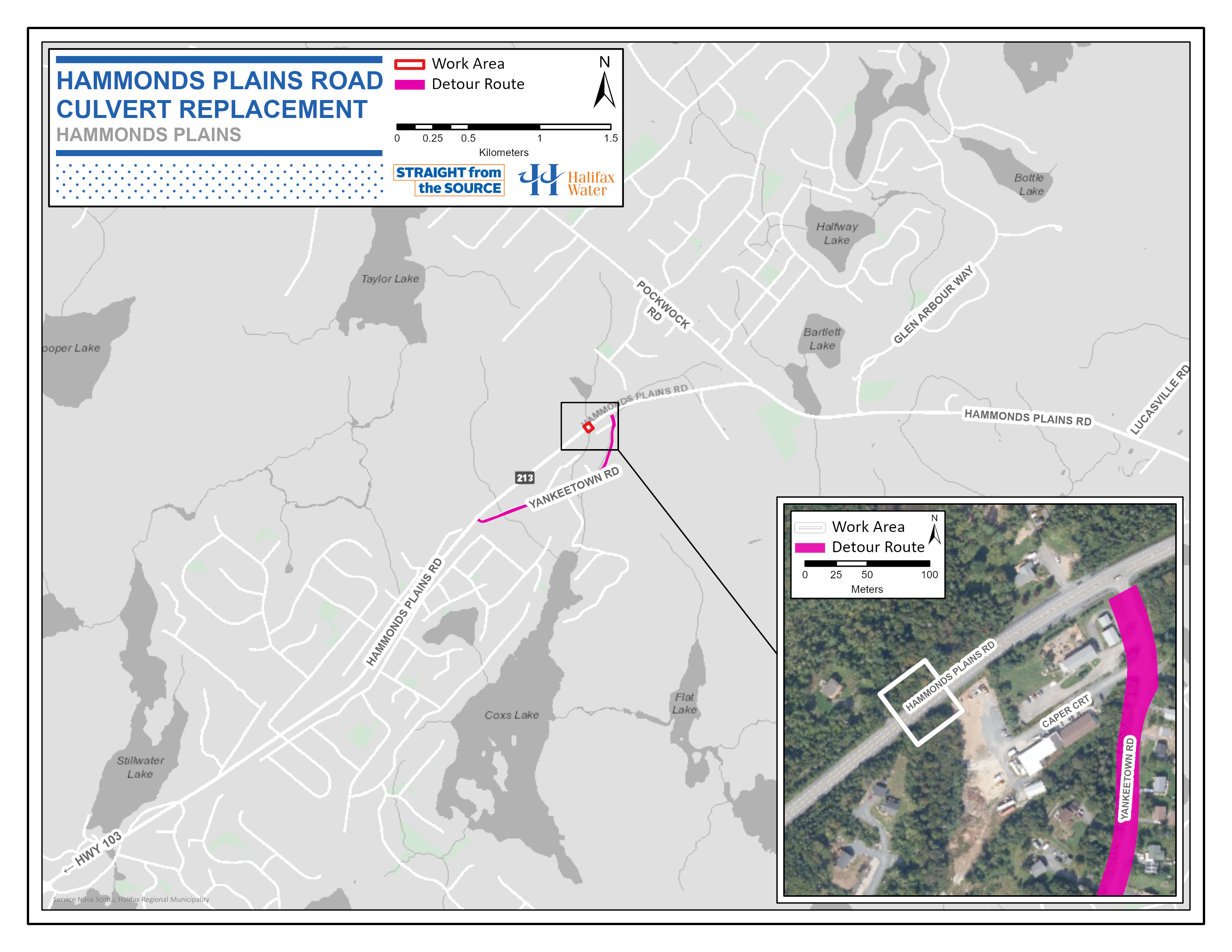 Traffic Advisory Hammonds Plains Road Halifax Water